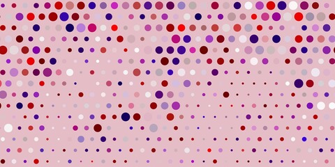 Light pink, yellow vector background with bubbles.