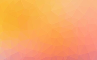 Light Yellow, Orange vector triangle mosaic template.