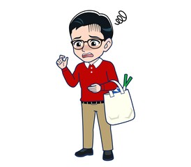 young man dressed in red clothes