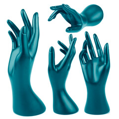 Mannequin Hand on green backgound