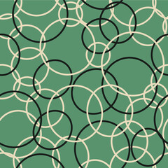 Vector seamless pattern with circles and ovals. The design is suitable for wallpaper, decor, textiles, factories, kitchens, children's rooms, websites, bedding, T-shirt and clothing printing, paper