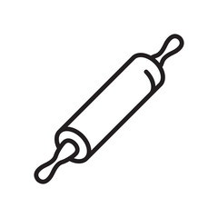 rolling pin icon vector symbol template
