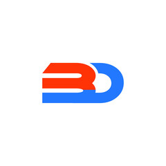 BD letter icon design on White background. Creative letter BD/B D logo design. BD initials Logo design
