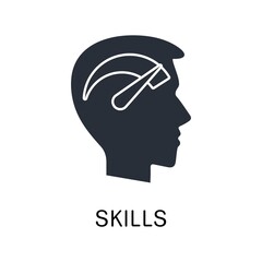 Talent management. The art of Embodiment skills. Vector icon isolated on white background. 