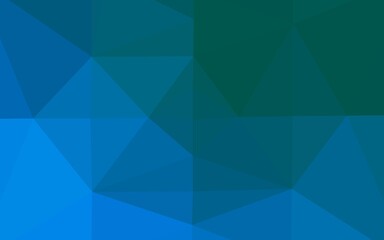 Fototapeta premium Light Blue, Green vector blurry triangle pattern.