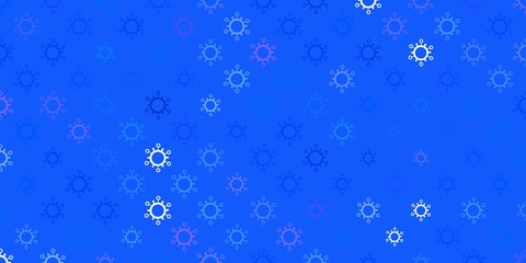 Light blue vector template with flu signs.