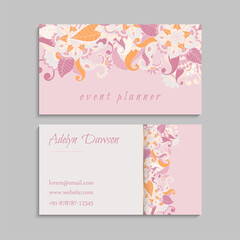 Flower business cards template