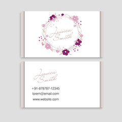 Flower business cards template