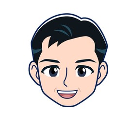 Naked man in black pants