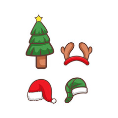 christmas knick.knacks icon design set illustration