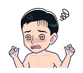 Naked man in black pants