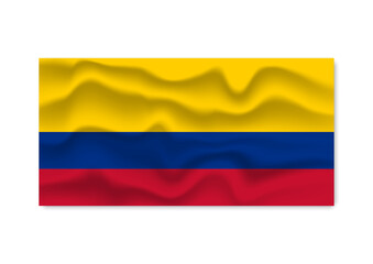 Obraz premium Flag of Colombia with texture isolated on white background.