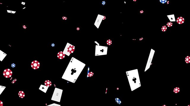 4K 3d Abstract background with Loop animation playing cards falling into a tunnel. Casino, Gambling, Chips, Poker, Blackjack, Ace, Betting, Gaming, Black jack, Luck, Jack, Win, King, Queen,