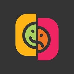 custom emoji face emoticon icon symbol logo design vector illustratoions
