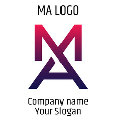 MA Initial Logo for company and individual names