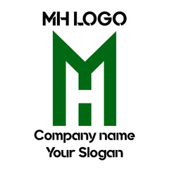 MH Initial Logo for company and individual names