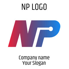 NP Initial Logo for company and individual names