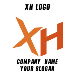 XH Initial Logo for company and individual names