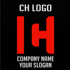 Fototapeta na wymiar CH Initial Logo for company and individual names