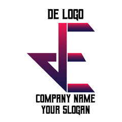 DE Initial Logo for company and individual names