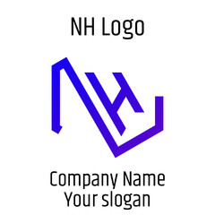 NH Initial Logo for company and individual names