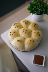 A delicious Homenade Butter bun (Roti Paung) in Malaysia