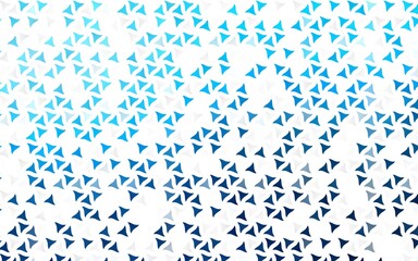 Light BLUE vector seamless template with crystals, triangles.