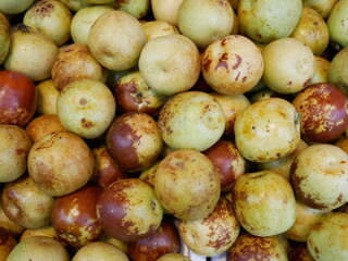 Ziziphus jujuba Chinese on food market.