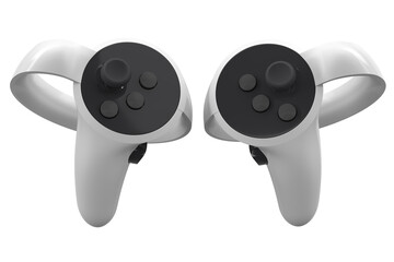 Virtual reality controllers for online and cloud gaming isolated on white