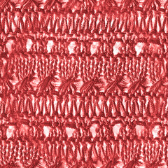 Red Nordic Knitting. Holiday Scandinavian Design. 