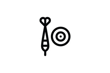 Hobbies Outline Icon - Dart