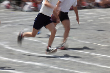 運動会徒競走の足