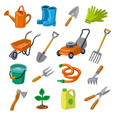 garden tools icons