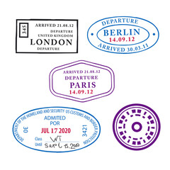 Obraz premium travel pass stamps