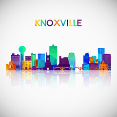 Obraz premium Knoxville skyline silhouette in colorful geometric style. Symbol for your design. Vector illustration.