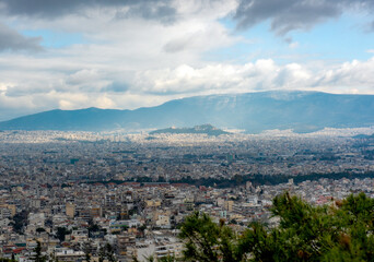 Obraz premium panoramic view of the Athens city,Greece.