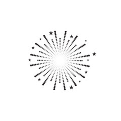 Obraz premium Fireworks Logo Template vector symbol