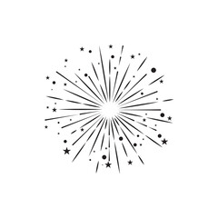 Obraz premium Fireworks Logo Template vector symbol