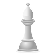 White chess knight icon. Cartoon of white chess knight vector icon for web design isolated on white background © anatolir