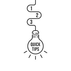 quick tips with bulb and list of facts