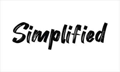 Simplified Typography Hand drawn Brush lettering words in Black text and phrase isolated on the White background
