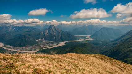 Panorama from the top of the mountain, Friuli-Venezia Giulia, Italy