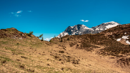 Exploration spring day in the beautiful Carnic Alps, Friuli-Venezia Giulia, Italy