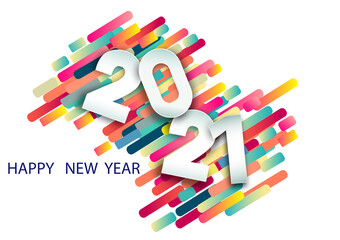 2021 happy new year.Paper cut 2021 word for new year festival.card,happy,Vector concept luxury designs and new year celebration.