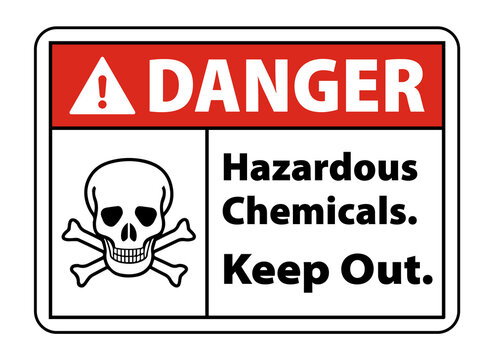 Danger Hazardous Chemicals Sign vector, keep out sign