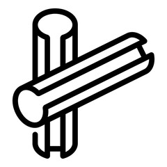 Fresh cinnamon sticks icon. Outline fresh cinnamon sticks vector icon for web design isolated on white background