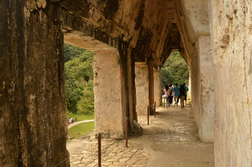 The old ruins of the Mayan town of Palenque in Chiapas, Mexico