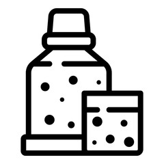 Mouthwash icon. Outline mouthwash vector icon for web design isolated on white background