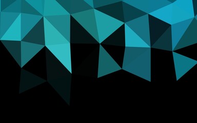 Fototapeta premium Light BLUE vector shining triangular pattern.