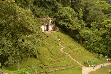 The old ruins of the Mayan town of Palenque in Chiapas, Mexico